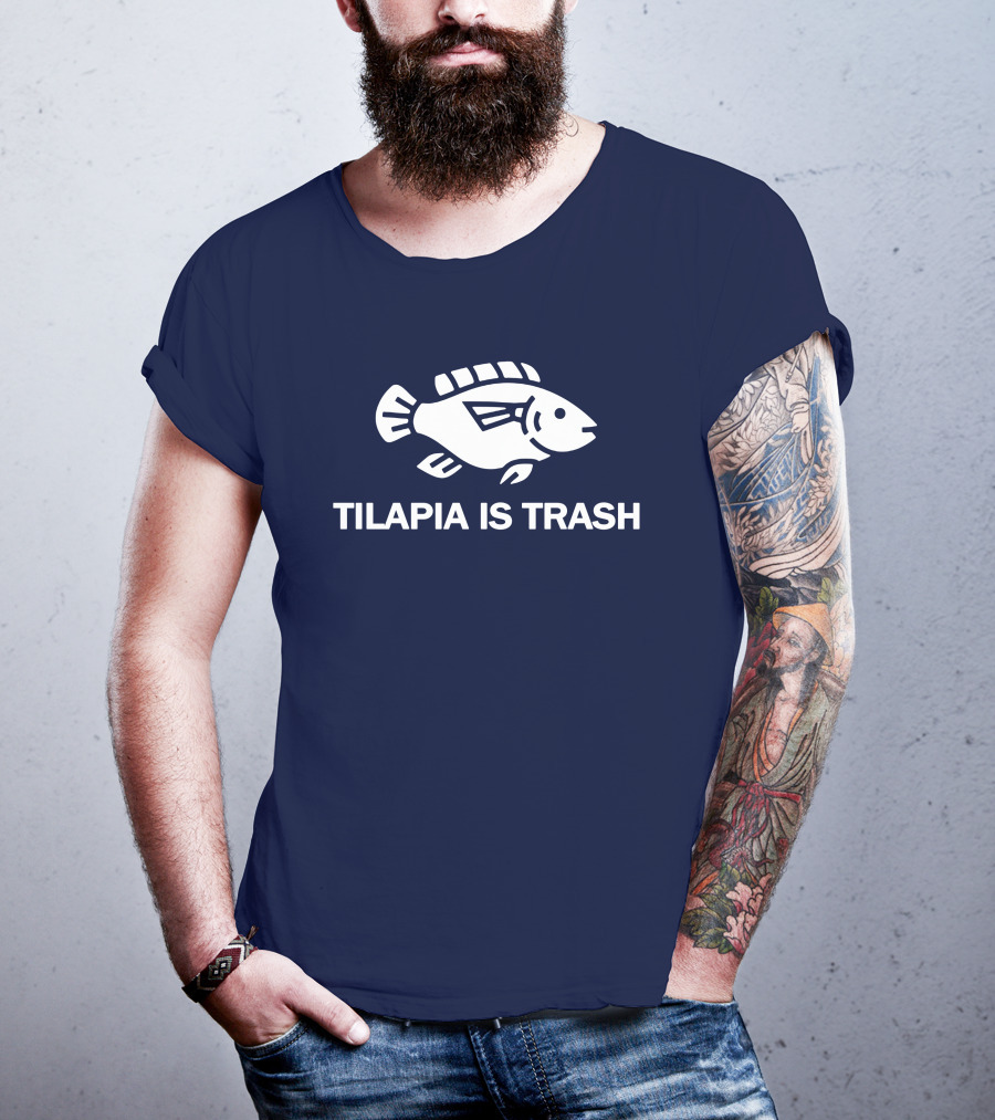 Soulp Merch Tilapia Is Trash Graphic Fish T-Shirt