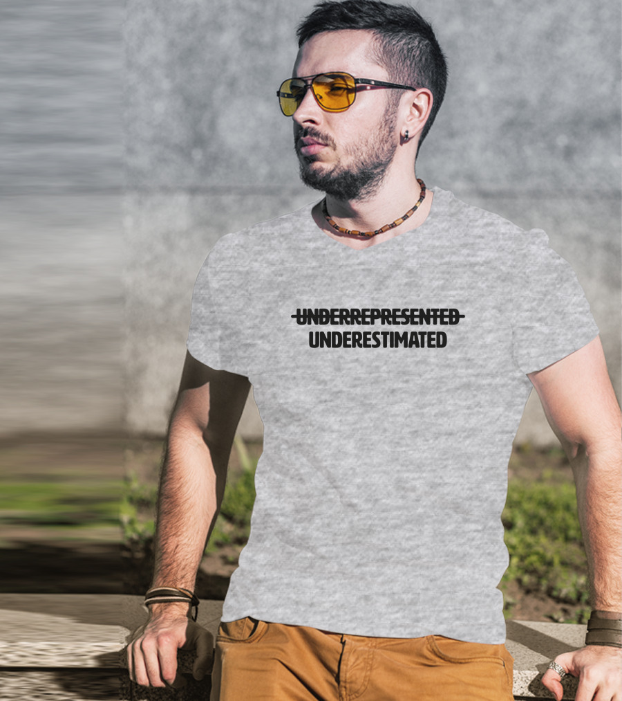 Underrepresented Strikethrough Underestimated Cotton Bureau T-Shirt