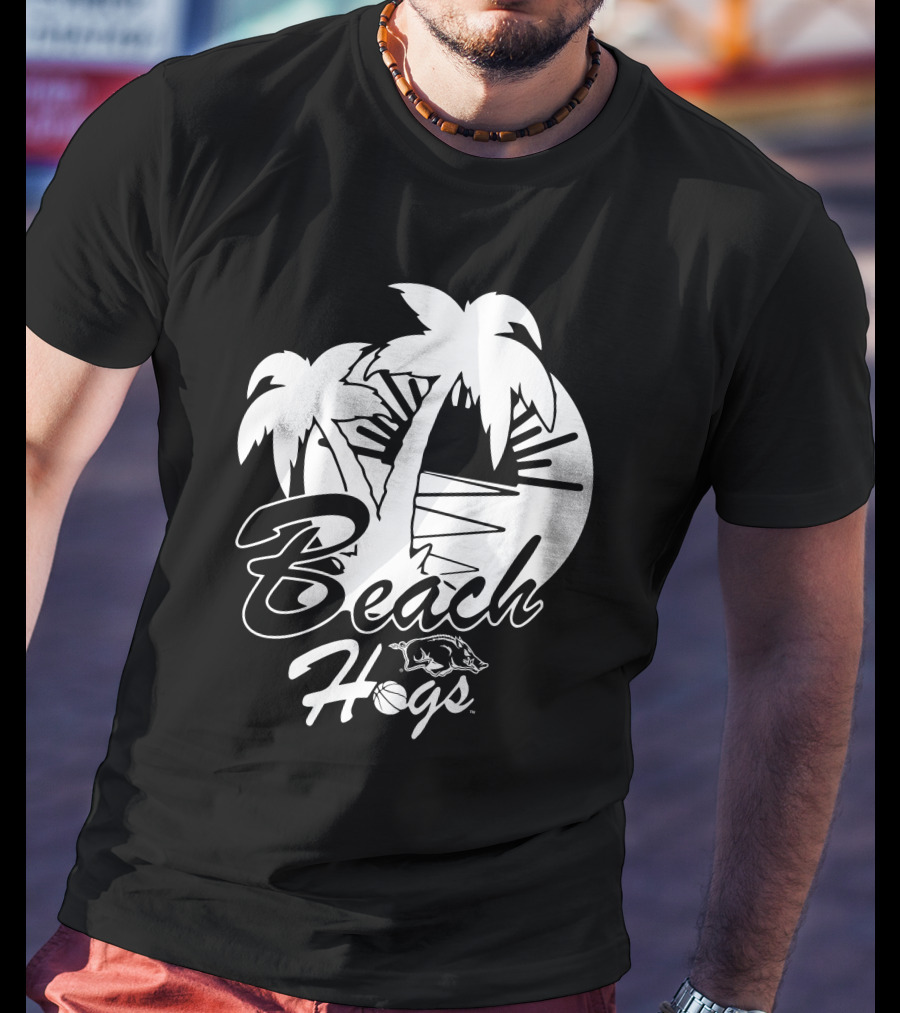 Eric Musselman Beach Hogs 15 Arkansas Razorback Men's Basketball Palm Trees @Razorbackmbb T-Shirt
