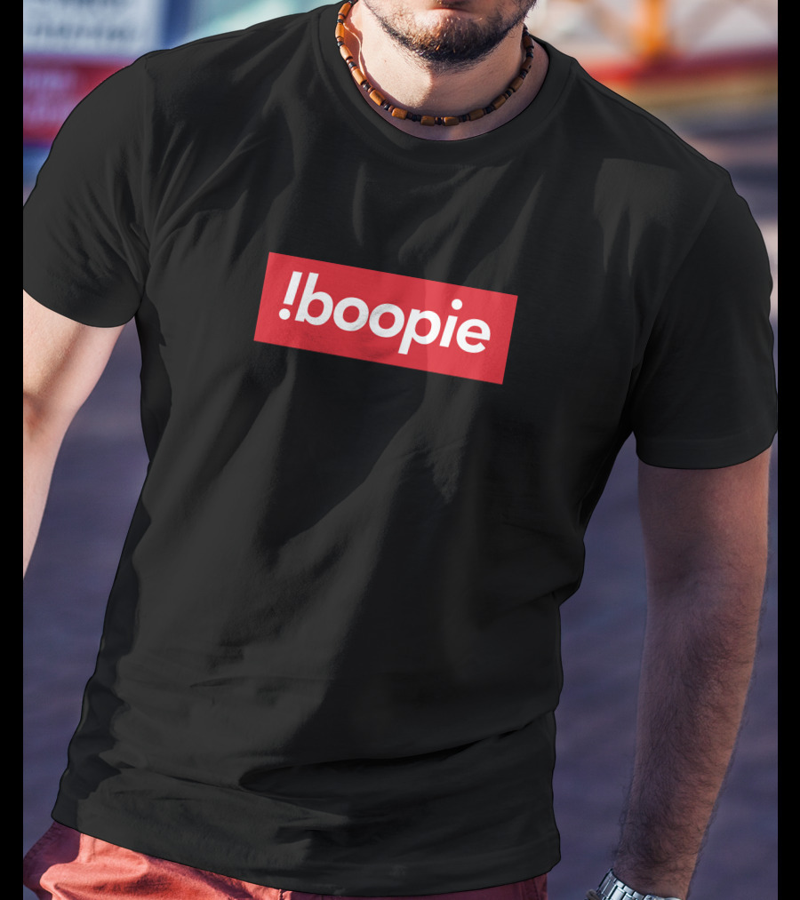 Boopieverse A Mellow Boop Merch Boopie Box Exclamation Boopie Red Block T-Shirt