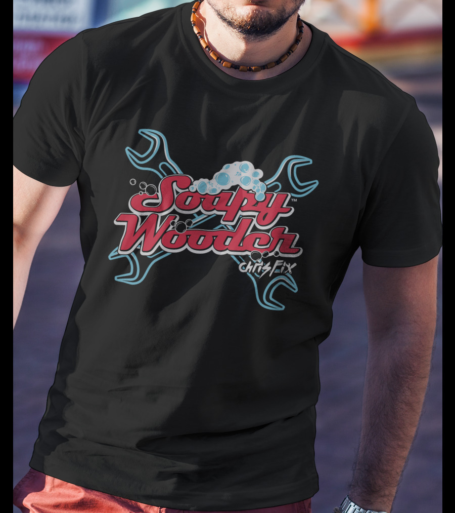 Soapy Wooder Chris Fix Wrench Bubble T-Shirt