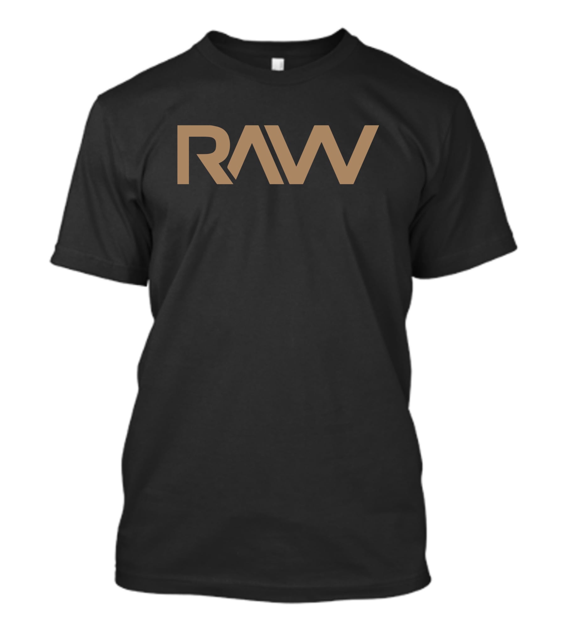 RAW Standard Get Raw Nutrition Merch Bold Gold Text T-Shirt