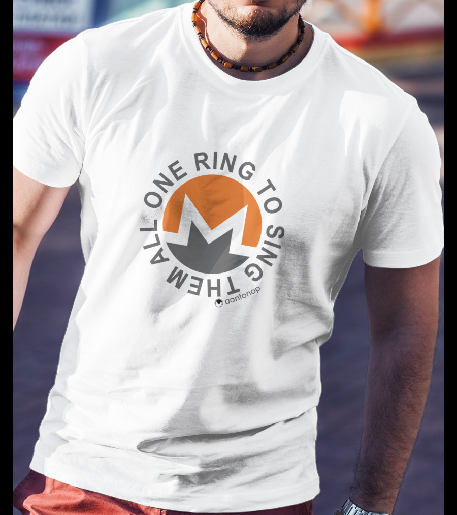 Aantonop Monero Logo One Ring To Sing Them All T-Shirt