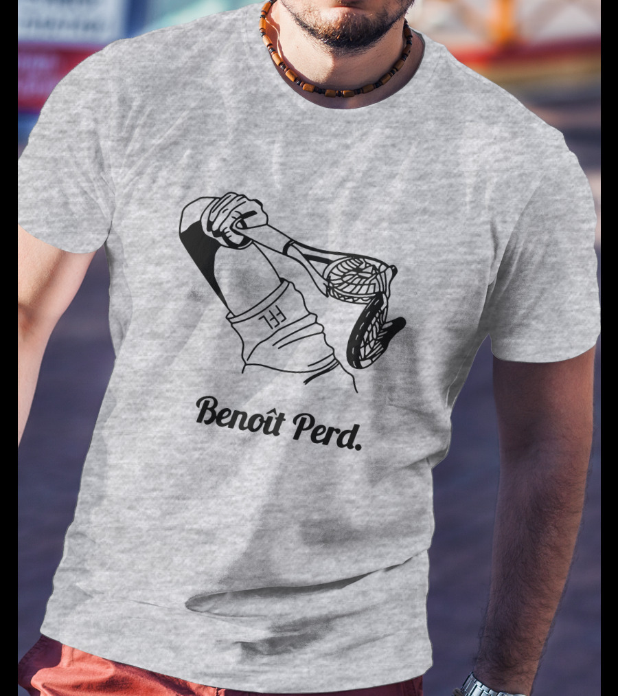 Benoît Perd Ffl Lose Merchandise Tennis Racket Image T-Shirt