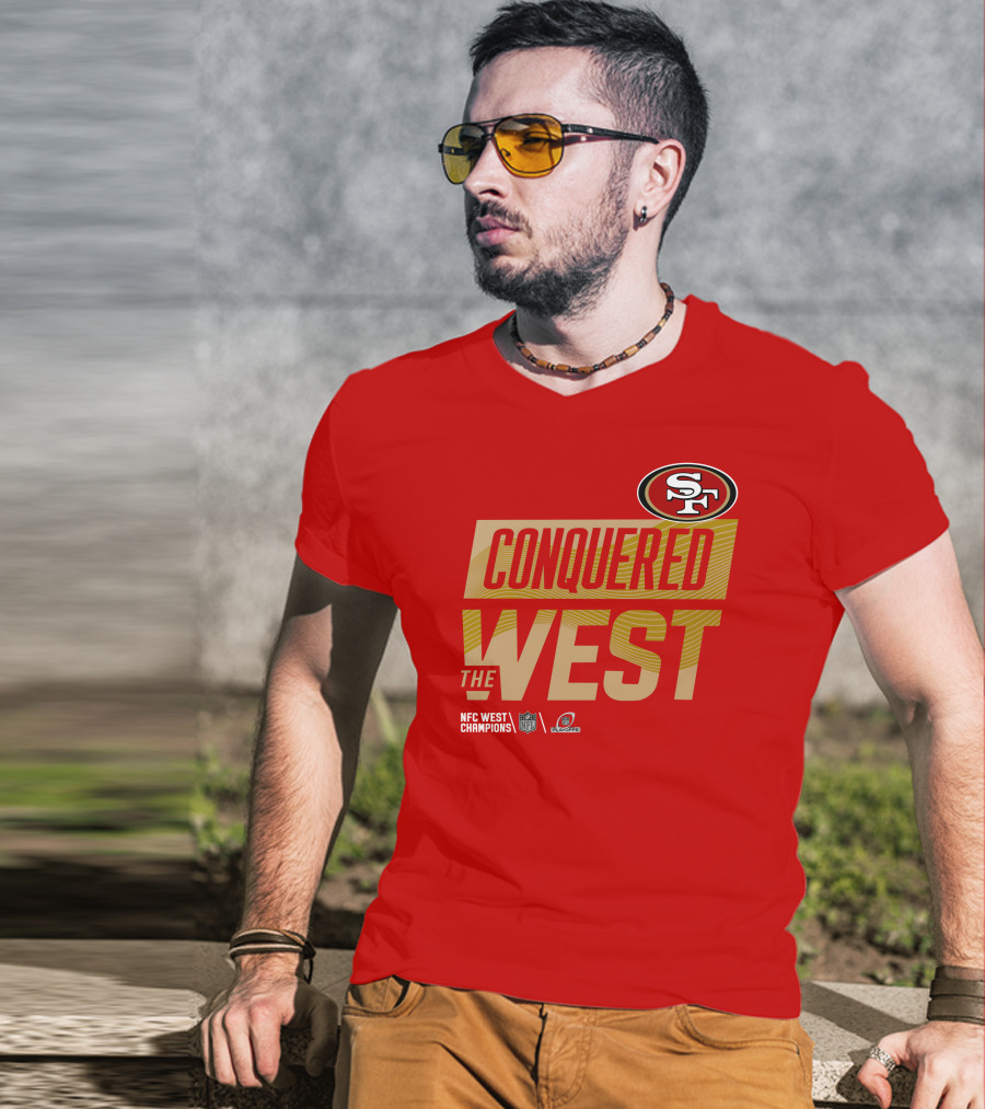 San Francisco 49Ers Conquered The West NFL Logo 49ers Shop T-Shirt