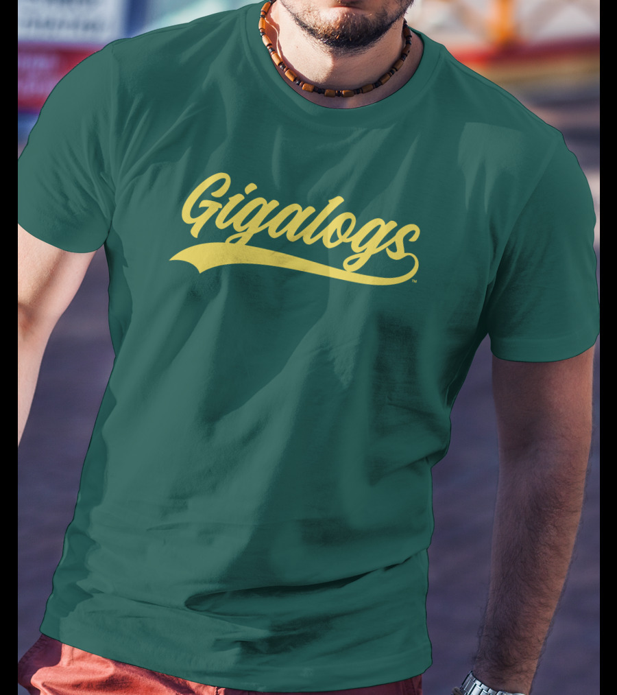 Gigalogs Classic Script Yellow T-Shirt