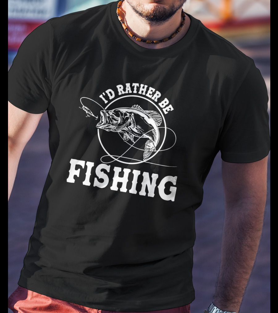 Fishinghero I'd Rather Be Fishing Vintage Style Angler's Choice T-Shirt
