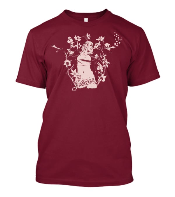 Taylor Swift Lover Floral Silhouette Summer T-Shirt