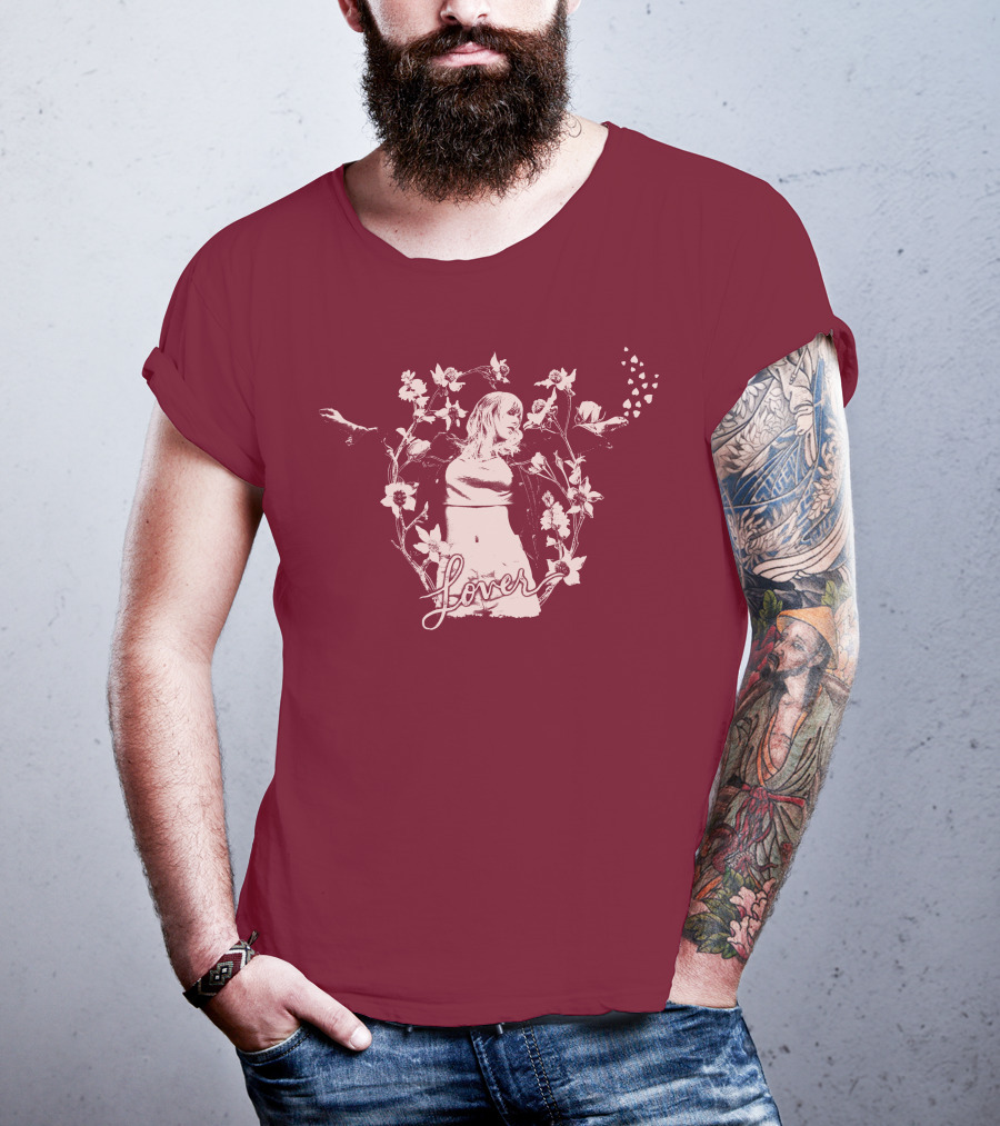 Taylor Swift Lover Floral Silhouette Summer T-Shirt
