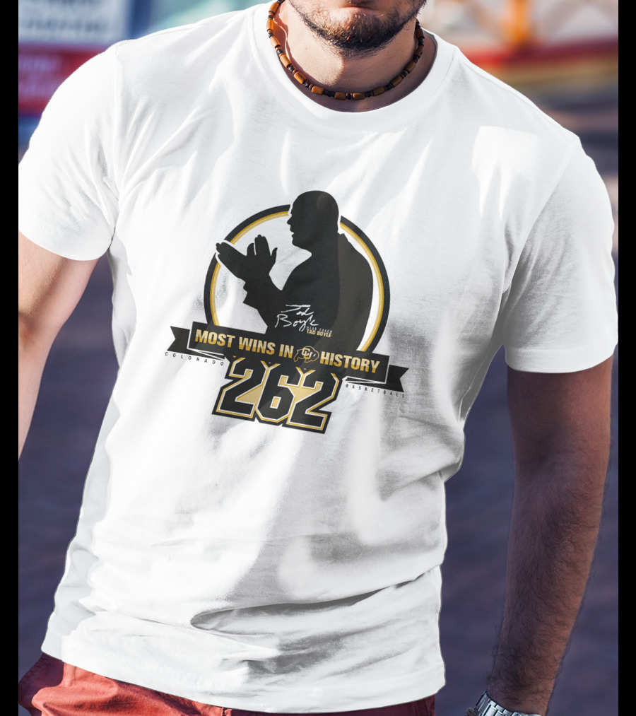 Tad Boyle Most Wins In Colorado Basketball History 262 T-Shirt