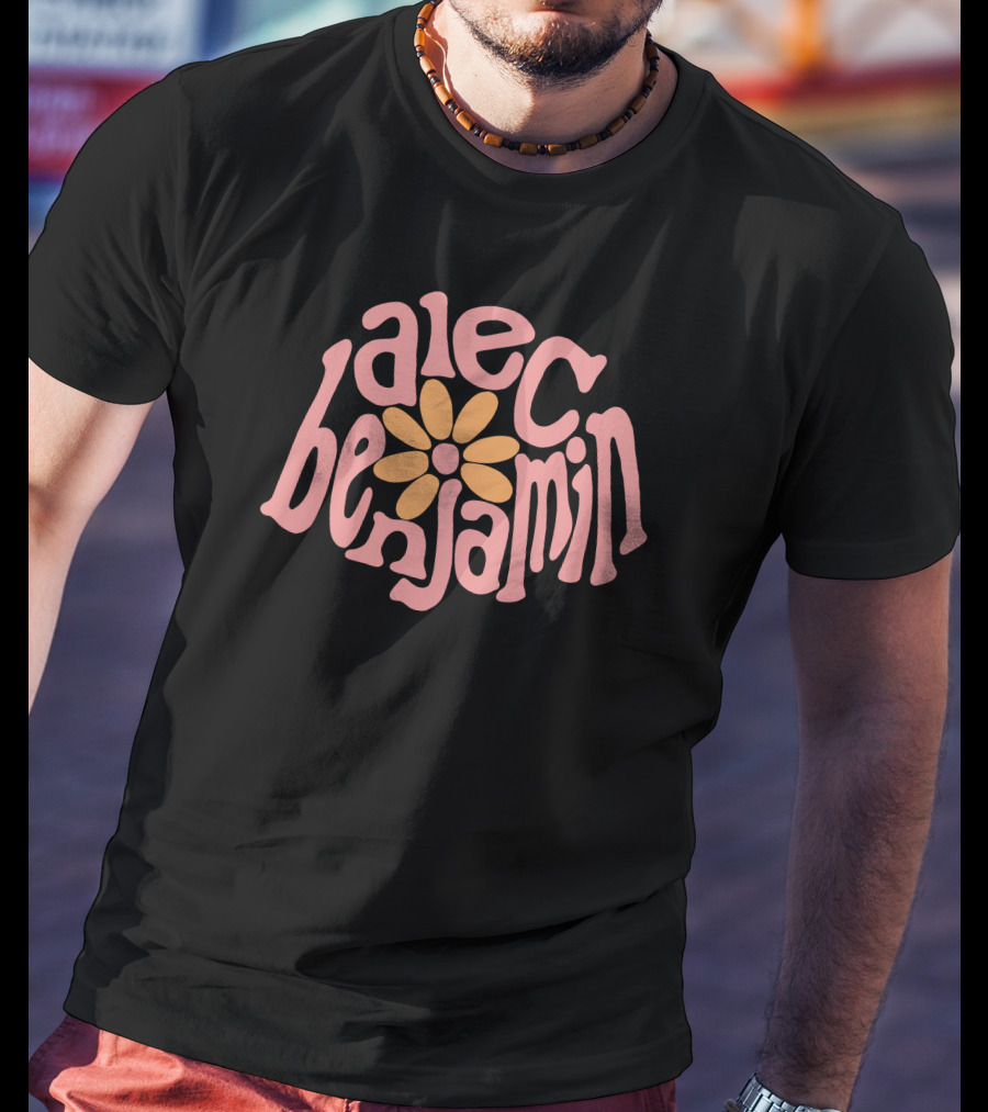 Alec Benjamin Wavy Flower Text With Daisy T-Shirt