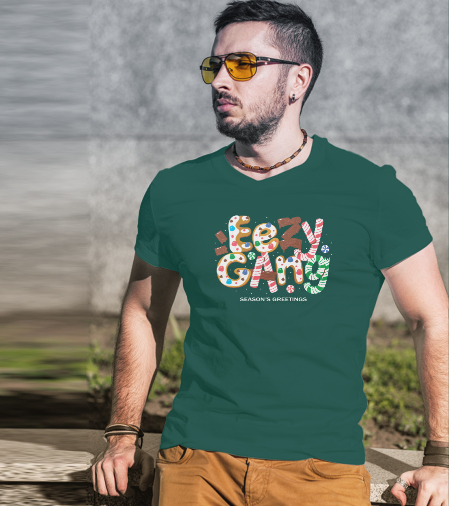 Yeezy Gang Festive Holiday Cookie Lettering T-Shirt