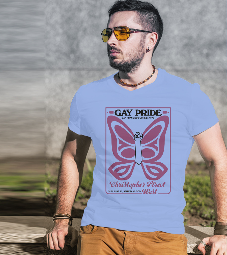 Gay Pride San Francisco June 25 1972 Christopher Street West T-Shirt