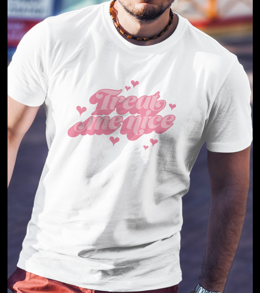 Anne Marie Treat Me Nice Pink Hearts T-Shirt