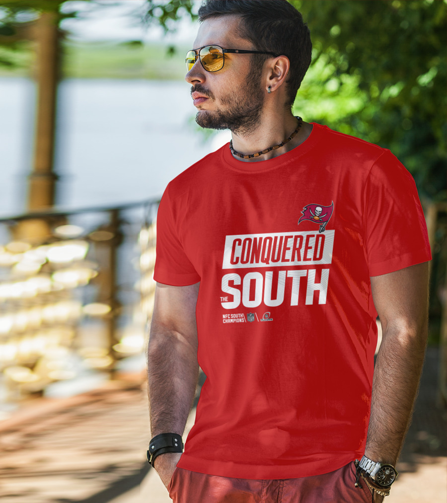 Tampa Bay Buccaneers Conquered South NFL Playoffs Shirt Red T-Shirt