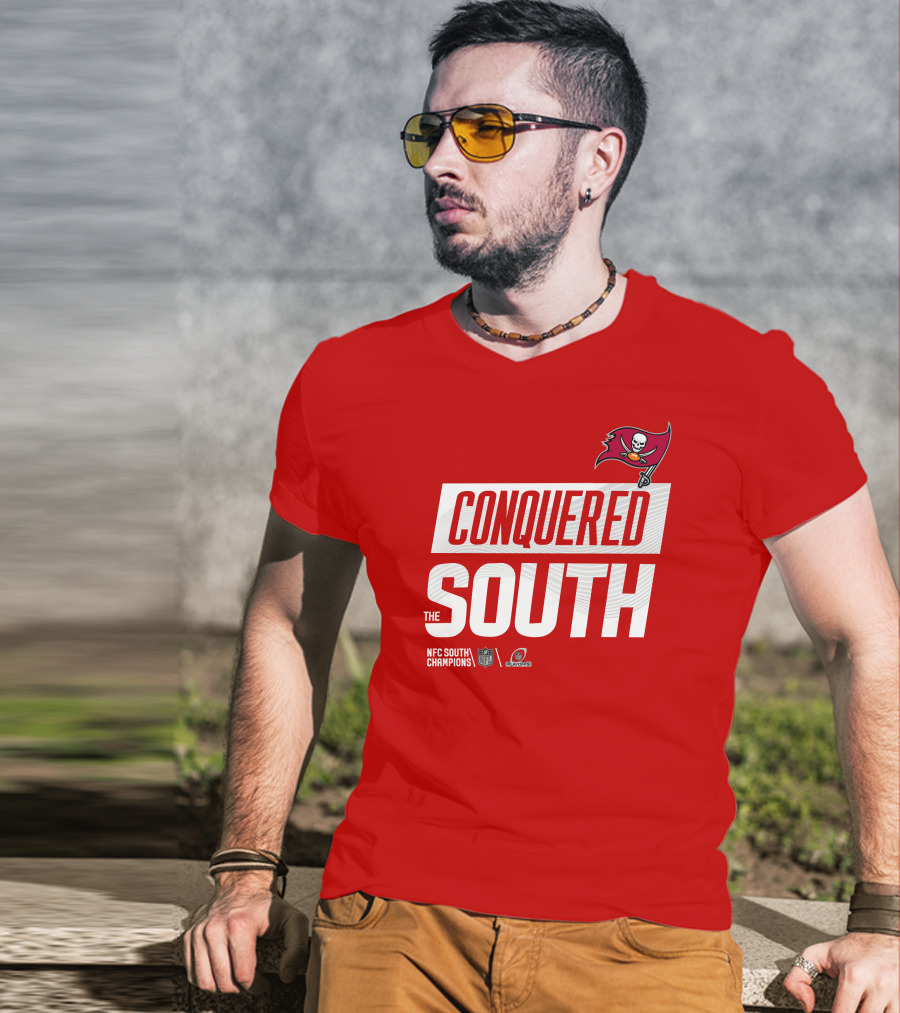 Tampa Bay Buccaneers Conquered South NFL Playoffs Shirt Red T-Shirt