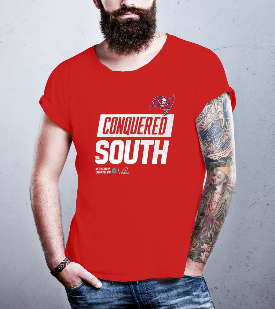 Tampa Bay Buccaneers Conquered South NFL Playoffs Shirt Red T-Shirt
