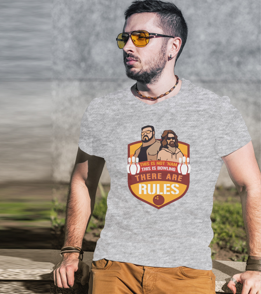 This Is Not ‘Nam This Is Bowling There Are Rules Bowling Pins Shield T-Shirt