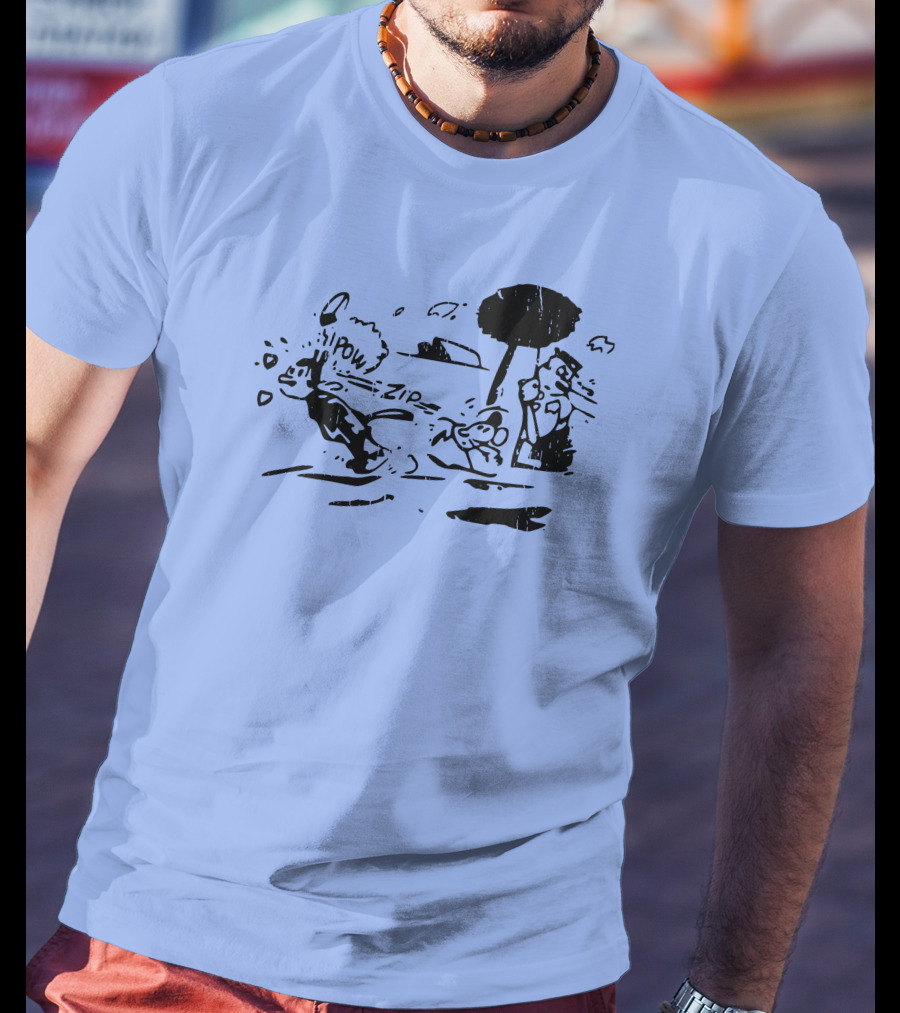 Krazy Kat Jules Pow Zip Comic Scene T-Shirt