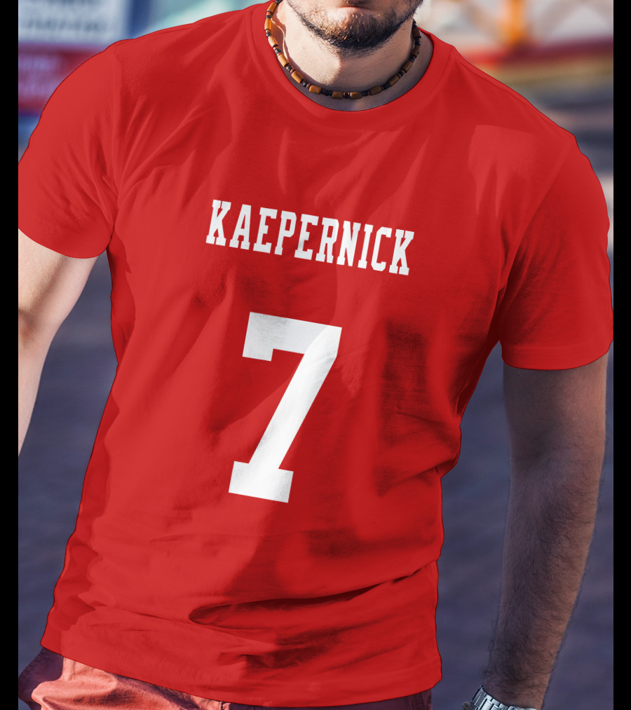 Kaepernick 7 Red Background Sports Jersey T-Shirt