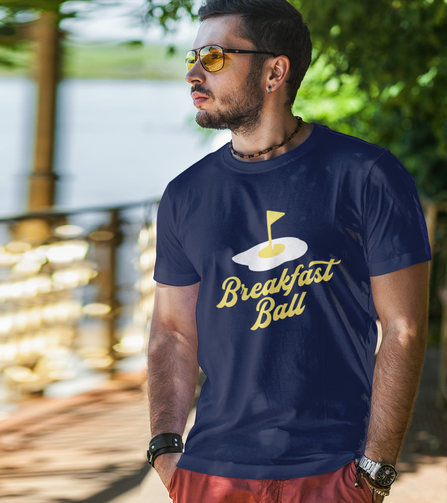 You Betcha Breakfast Ball Egg Golf Flag Crewneck T-Shirt