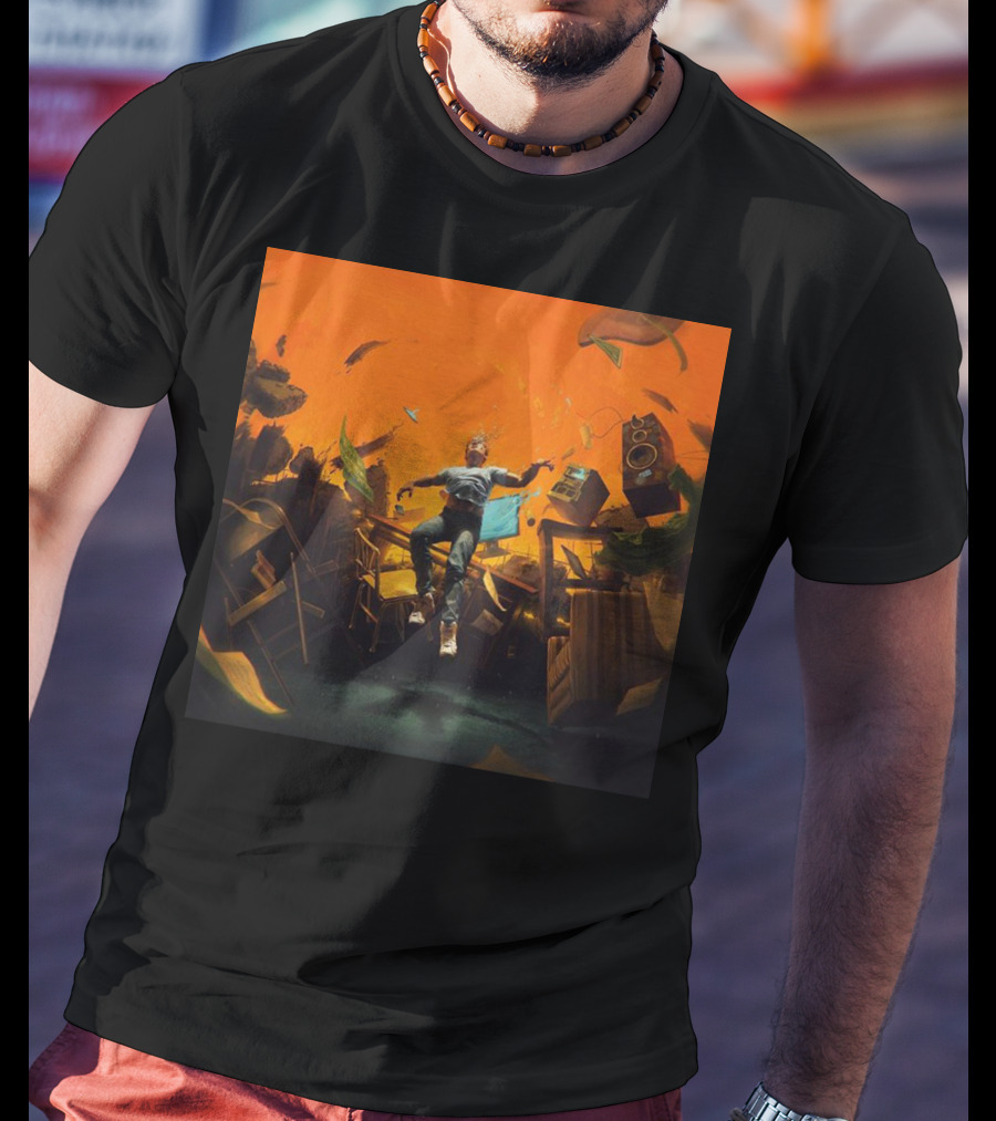 Nopressureshop Com Logic No Pressure Album Cover Floating Surreal Scene T-Shirt