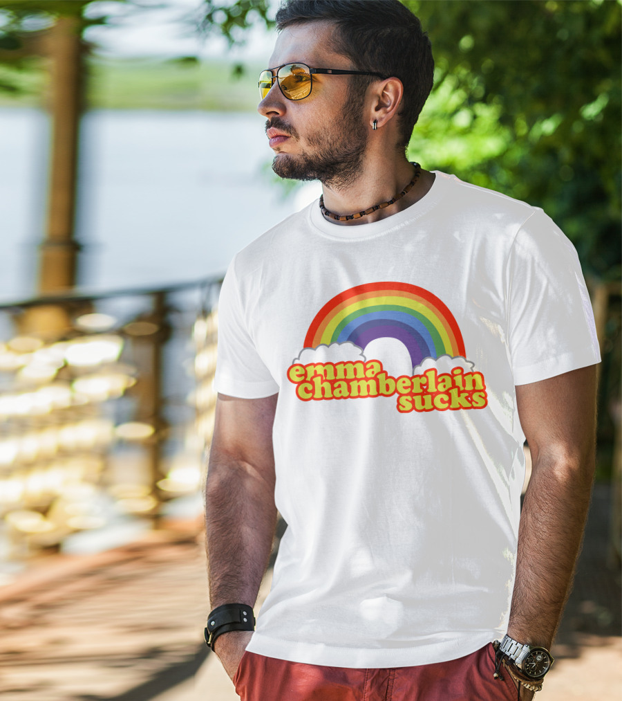 Emma Chamberlain Sucks Rainbow Clouds T-Shirt