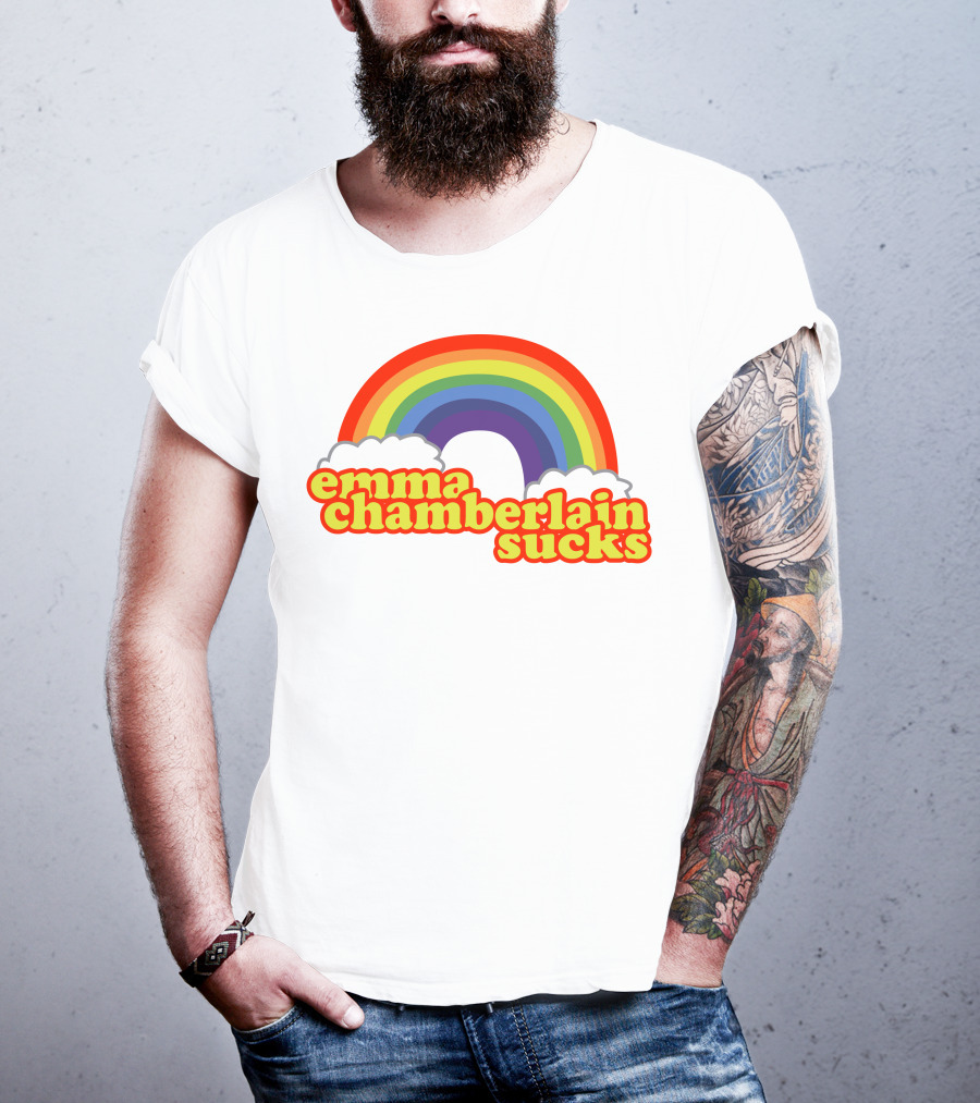 Emma Chamberlain Sucks Rainbow Clouds T-Shirt