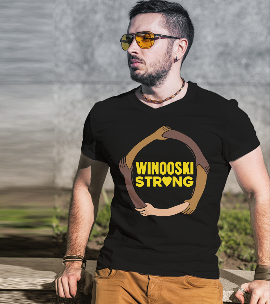 Winooski Strong Unity Hands Circle With Heart T-Shirt