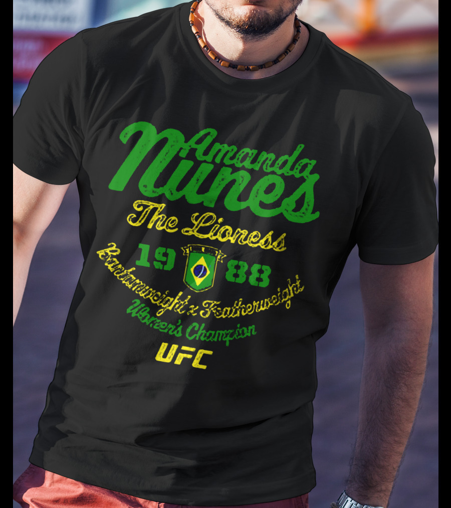 Amanda Nunes The Lioness UFC Bantamweight Featherweight Women's Champion 1988 T-Shirt