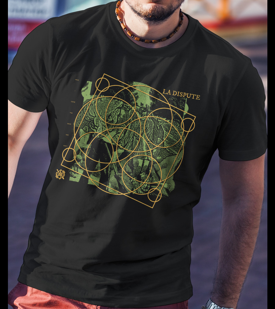 La Dispute Tiger Circles Green Abstract T-Shirt