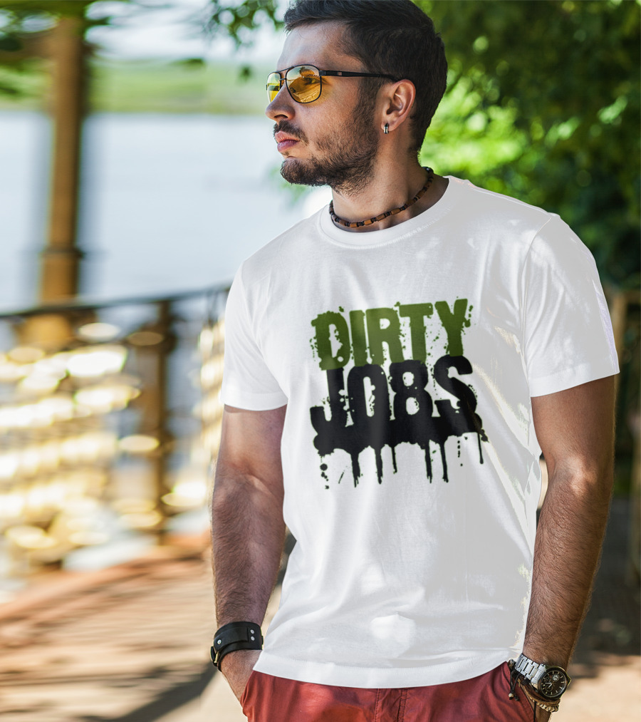 Dirty Jobs Dripping Text Style Merch T-Shirt