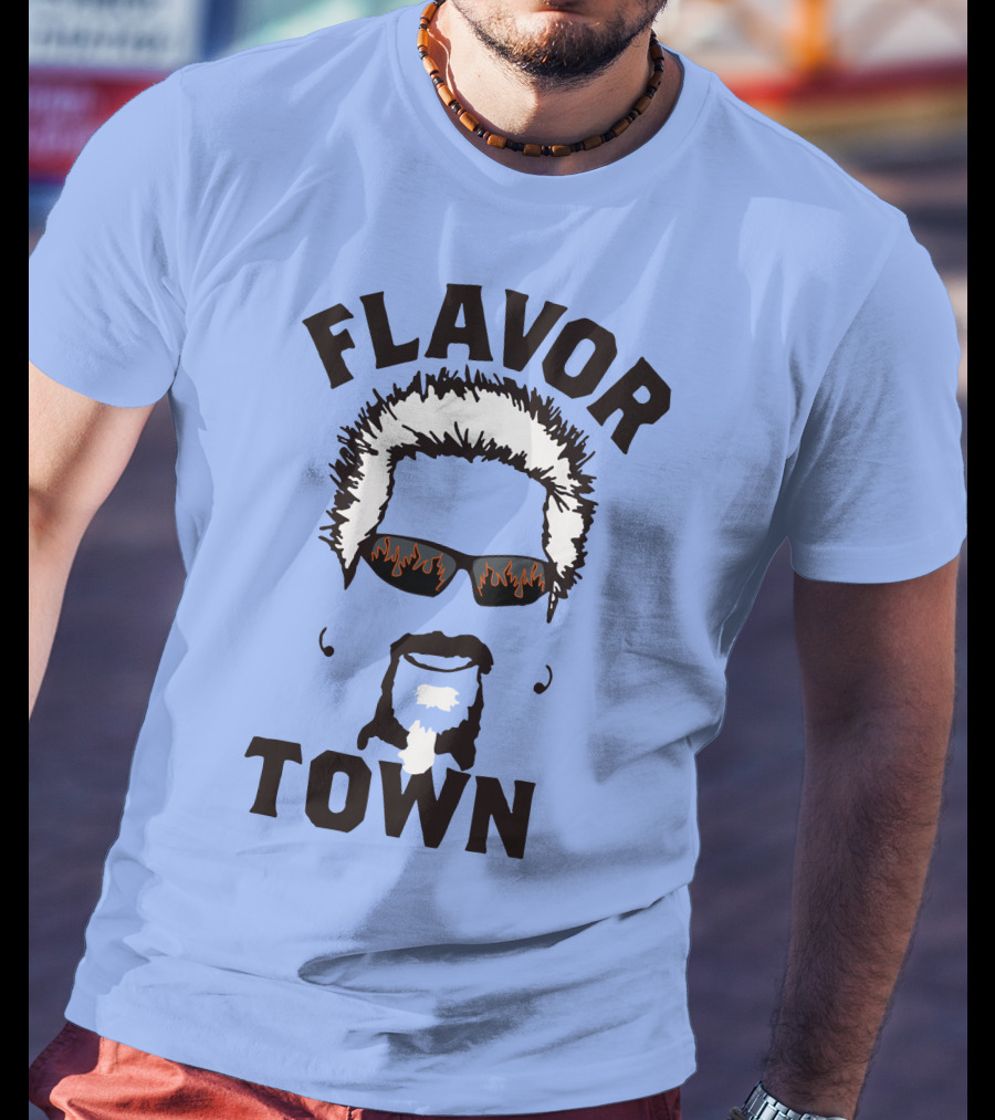 Flavor Town Sunglasses Beard T-Shirt