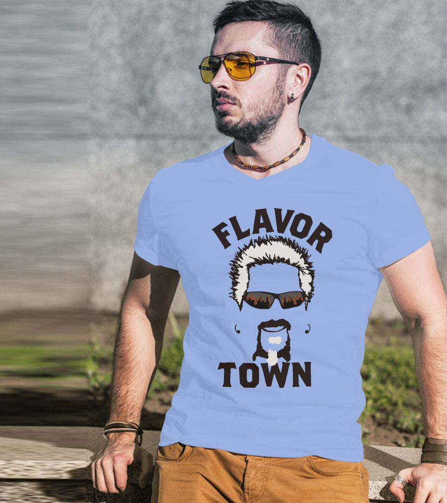 Flavor Town Sunglasses Beard T-Shirt