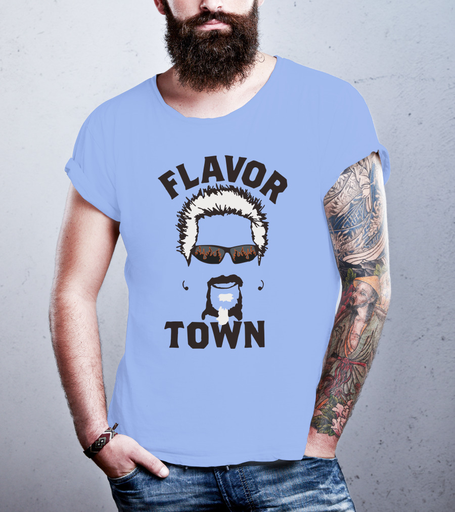 Flavor Town Sunglasses Beard T-Shirt
