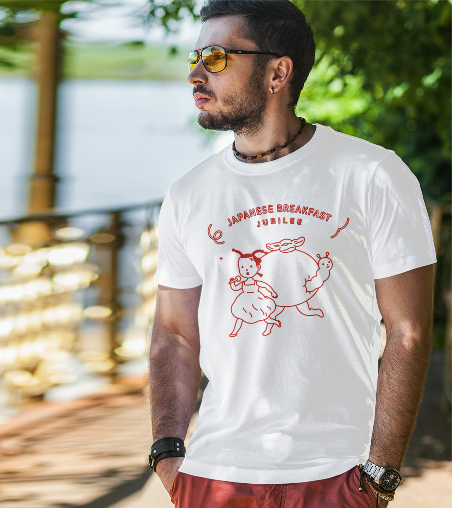 Japanese Breakfast Jubilee 6 Running Girl And Creature T-Shirt