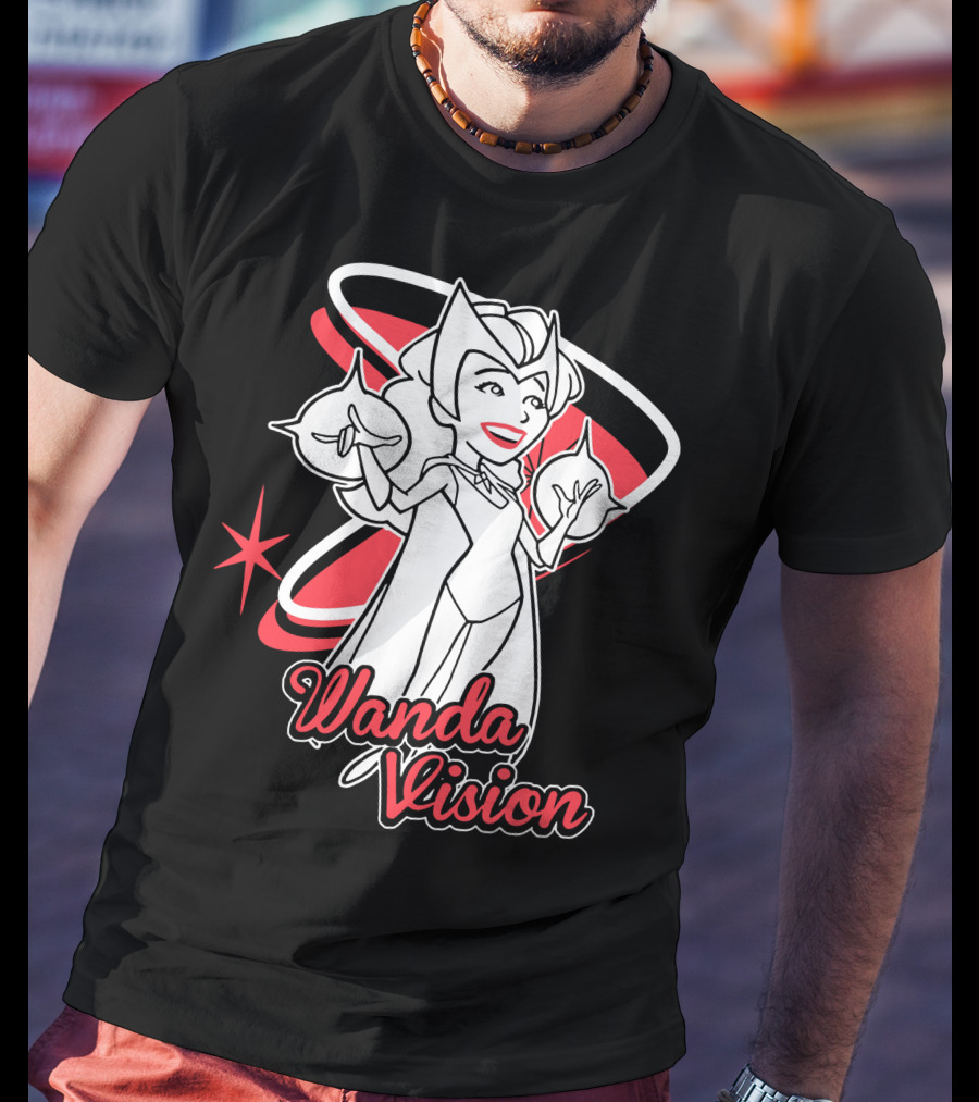 WandaVision Scarlet Witch Retro Cartoon T-Shirt