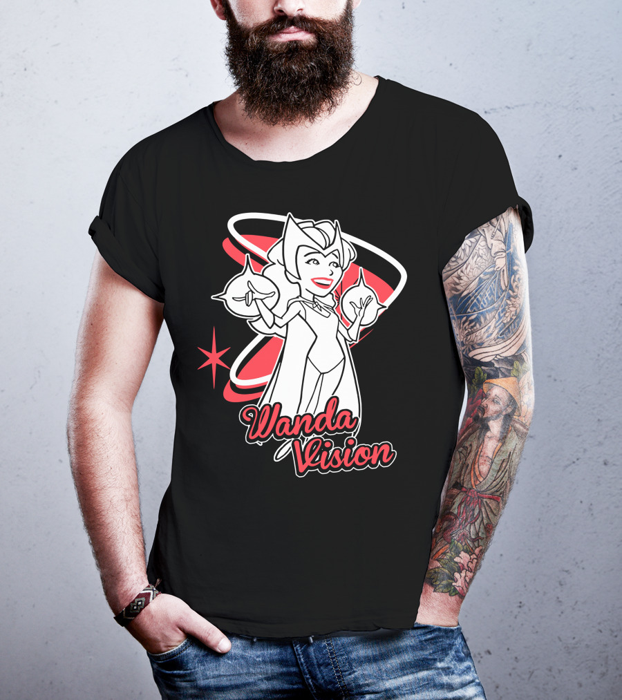 WandaVision Scarlet Witch Retro Cartoon T-Shirt