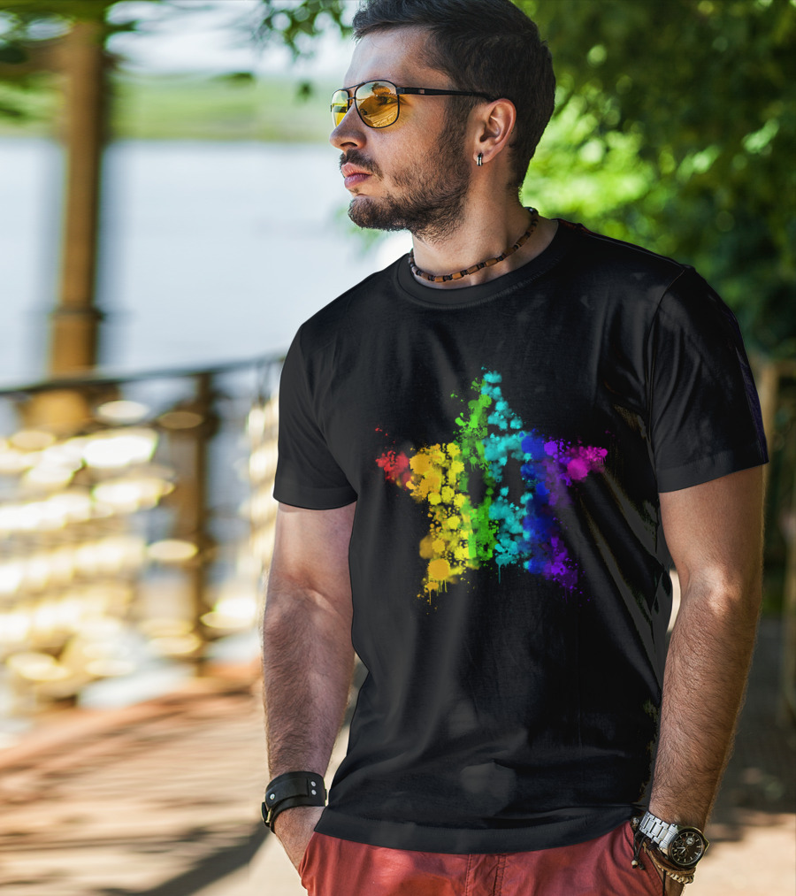 Simpleflips Merch Rainbow Starburst T-Shirt