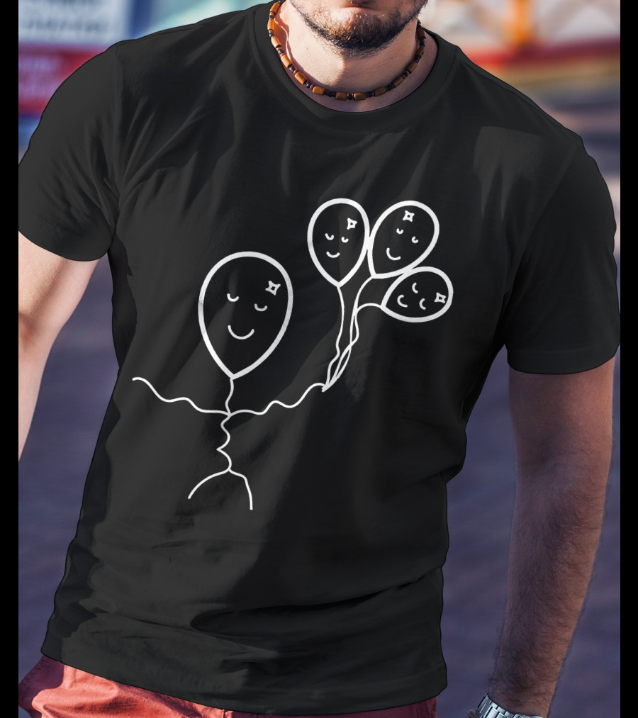 Scribbuls Happy Balloon Faces Collection T-Shirt