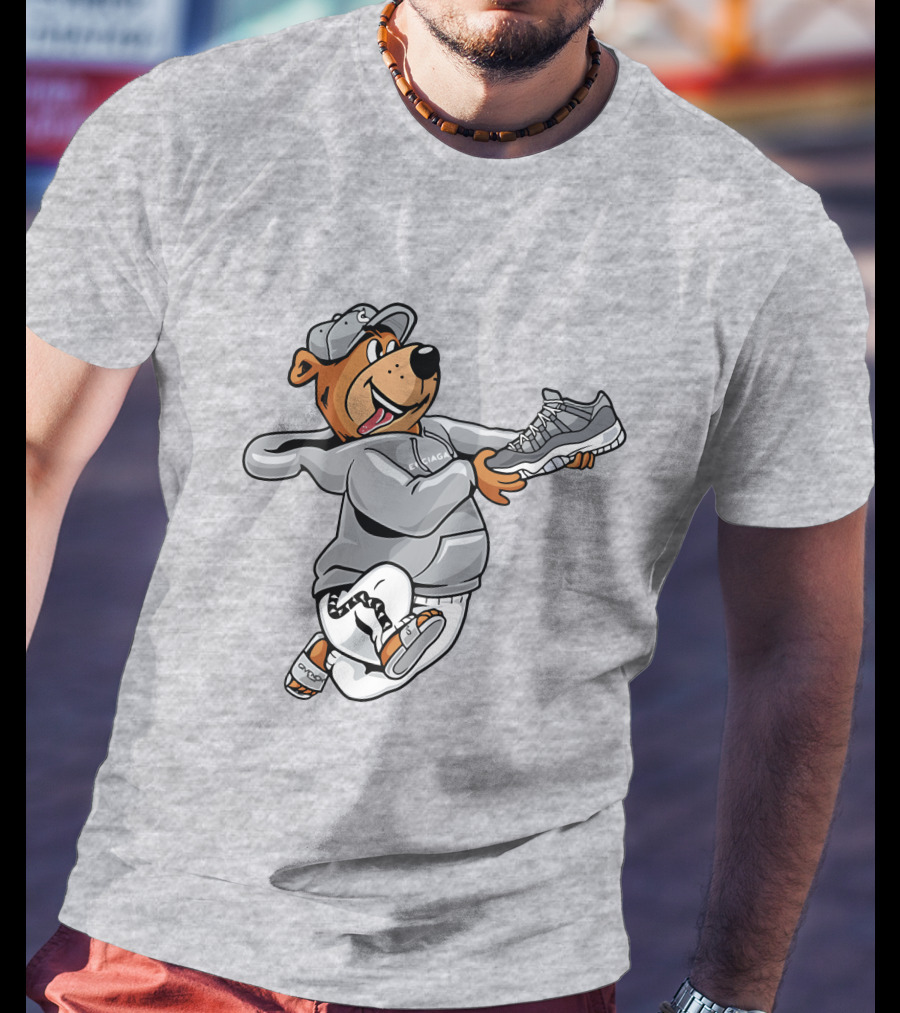 Cool Grey 11s Bear With Sneakers T-Shirt
