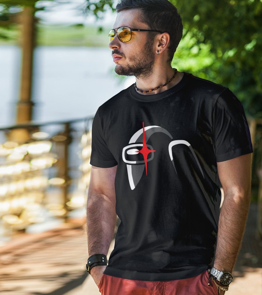 Among Us Crewmate With Red Star Eye T-Shirt