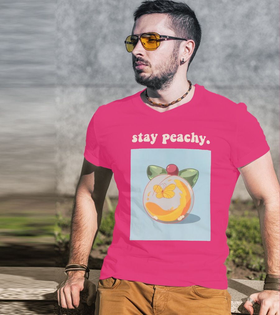 Stay Peachy Butterfly Peachy Squad Merch T-Shirt