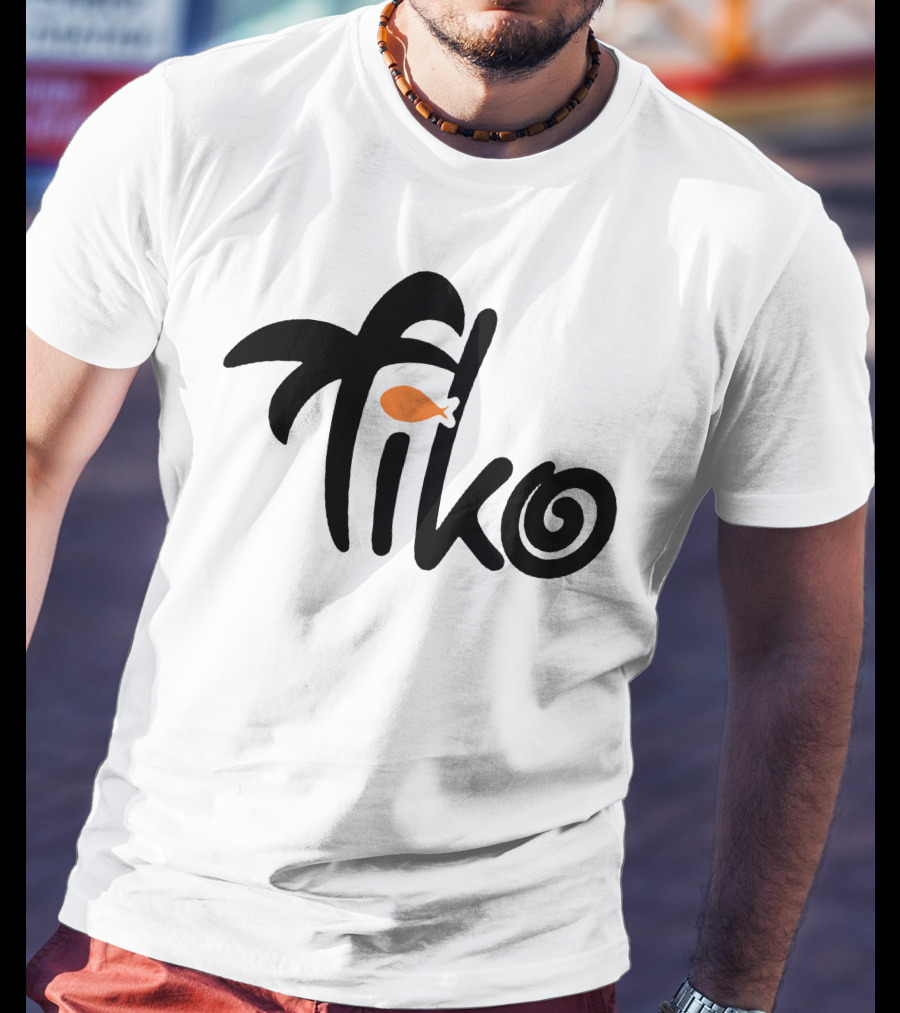 Tiko Fish Logo With Palm Tree T-Shirt