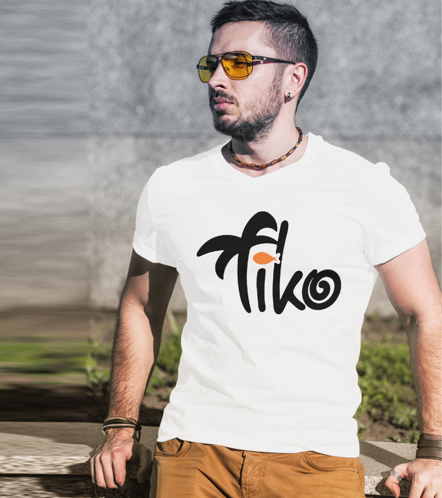 Tiko Fish Logo With Palm Tree T-Shirt