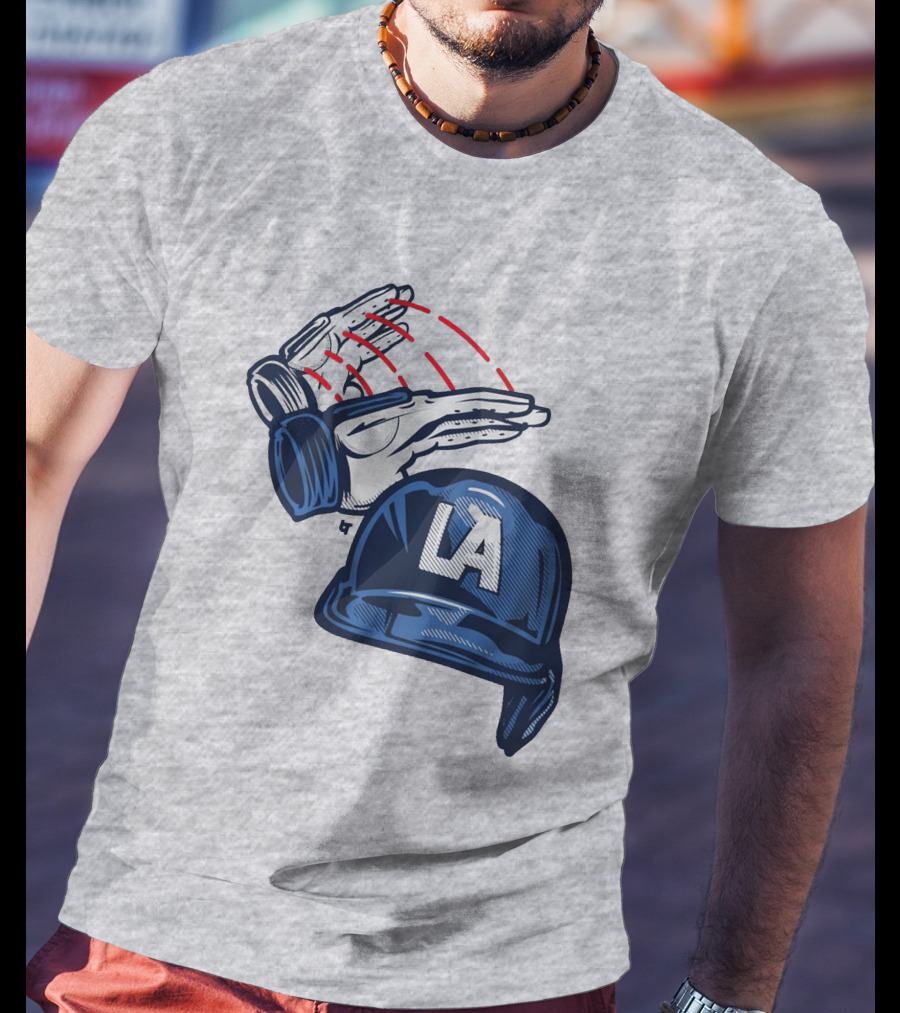 LA Baseball Catcher Dunk Gesture T-Shirt