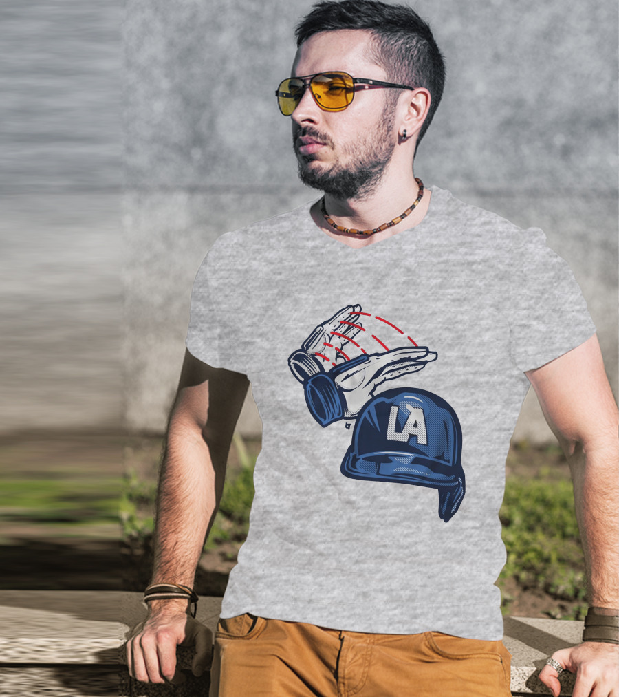 LA Baseball Catcher Dunk Gesture T-Shirt