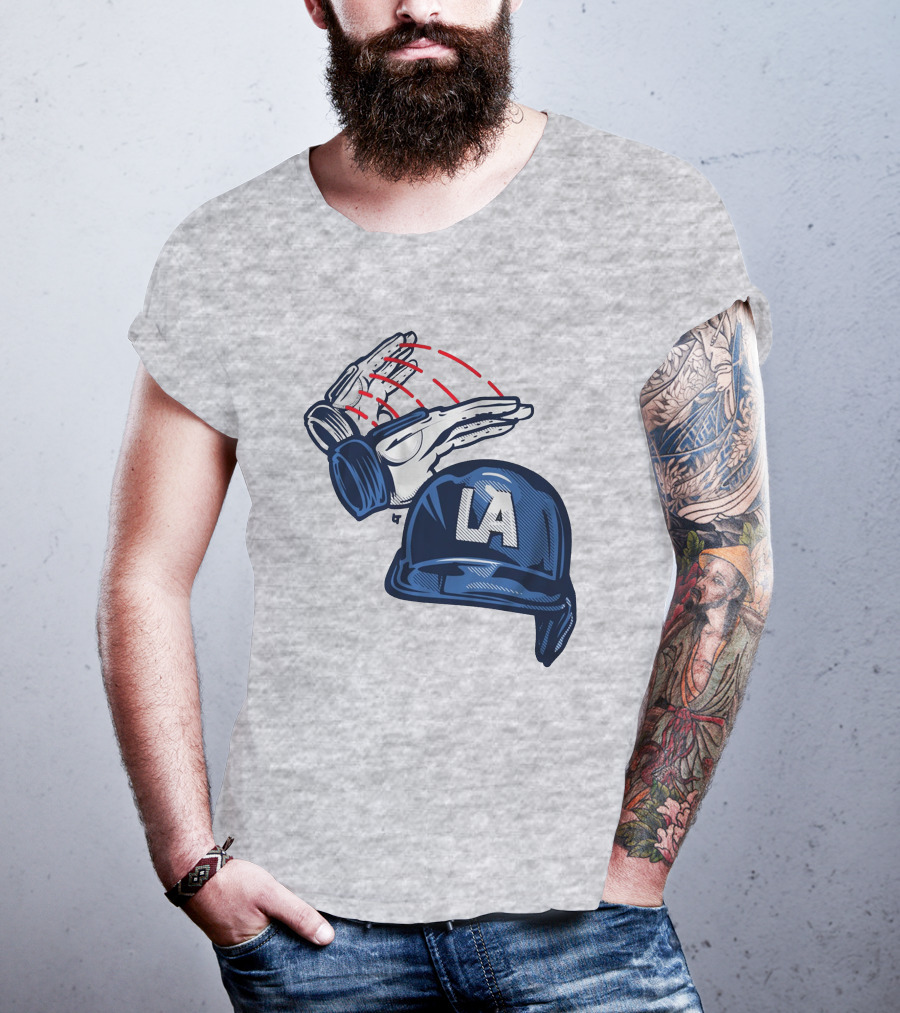 LA Baseball Catcher Dunk Gesture T-Shirt