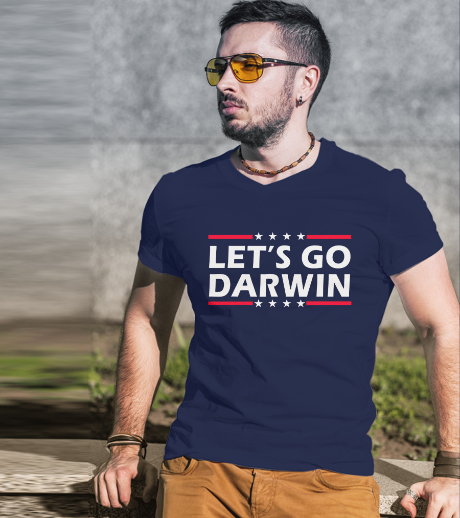 Let's Go Darwin Stars And Stripes Motivational Phrase T-Shirt