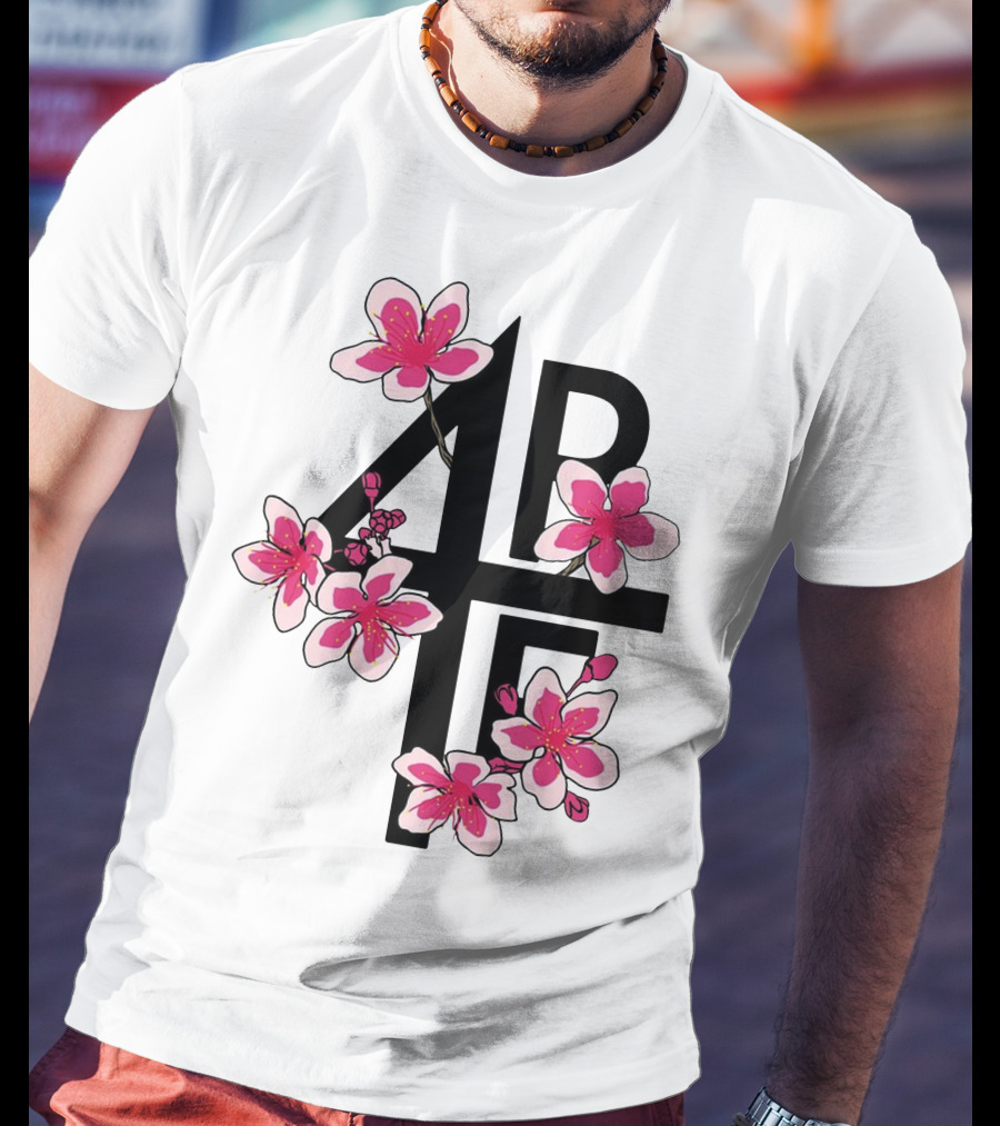 4PF Cherry Blossom Floral Motif T-Shirt